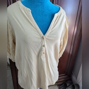 Lilly Pulitzer Cream Button-Up Blouse